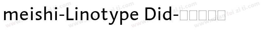 meishi-Linotype Did字体转换